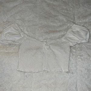 Babydoll ruffle crop top 🤍